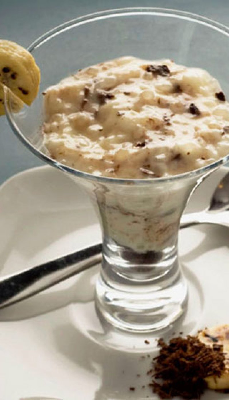 Tapioca à la noix de coco, croquant de chocolat